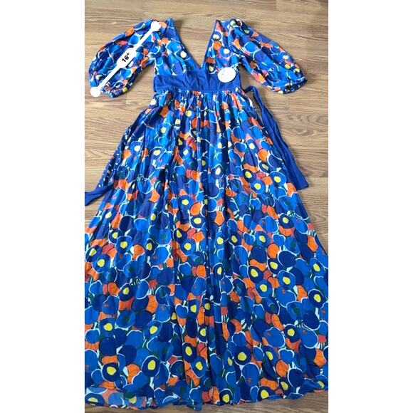 STAUD Affogato printed crepe de chine maxi dress size 4 / small - Picture 5 of 15